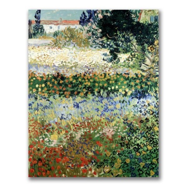 Trademark Fine Art Vincent Van Gogh 'Garden in Bloom' Canvas Art, 26x32 BL0492-C2632GG